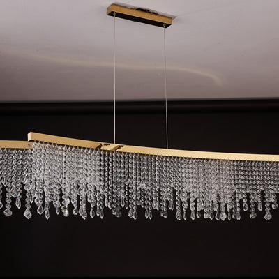 Bright long chandelier