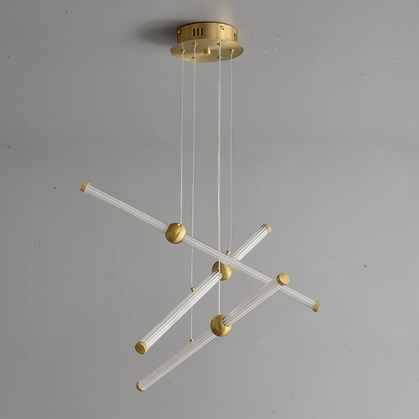 Linear long chandelier