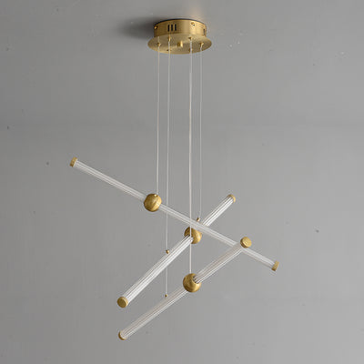 Linear long chandelier