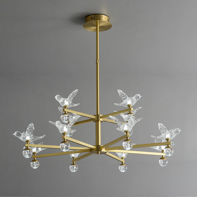 Multi birds chandelier