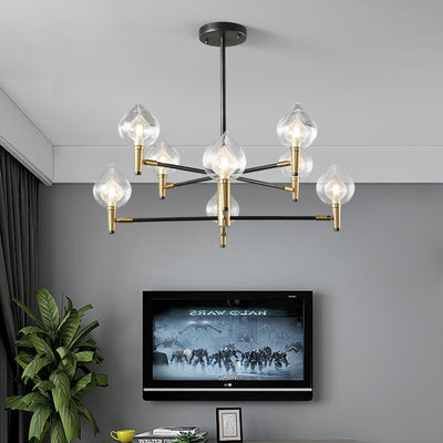 Black and gold modern chandelier
