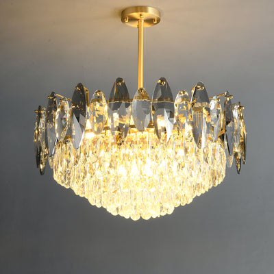 Industrial Conical style crystal chandelier