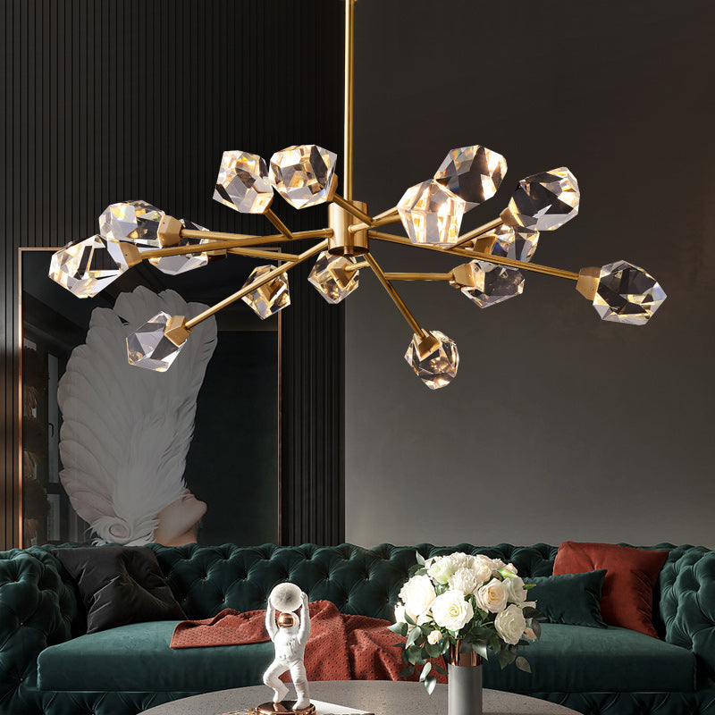 Polygonal Multi-Headed Chandelier