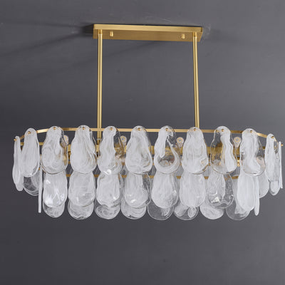 Mordern style White Amber Rectangle Chandelier