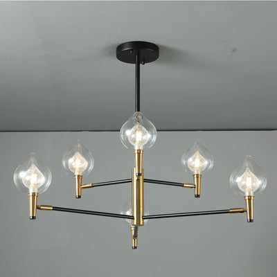 Black and gold modern chandelier