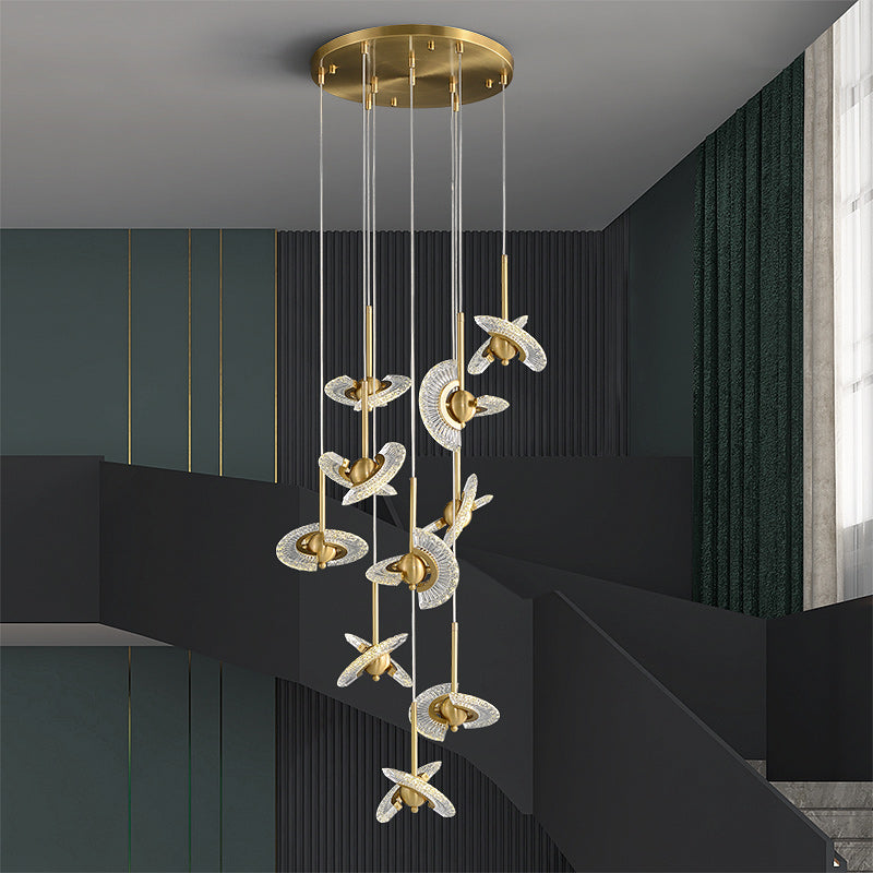 Spinning top chandelier