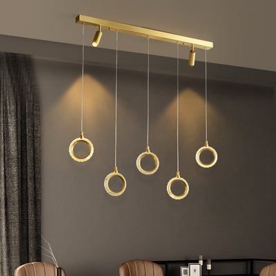 Creative rectangle ring chandelier