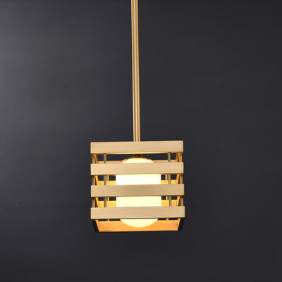 Modern brass pendant light