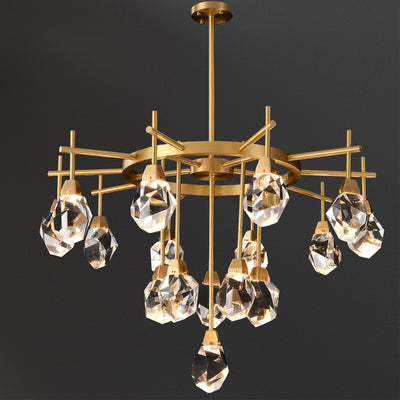 16 Lights Crystal Diamond Chandelier