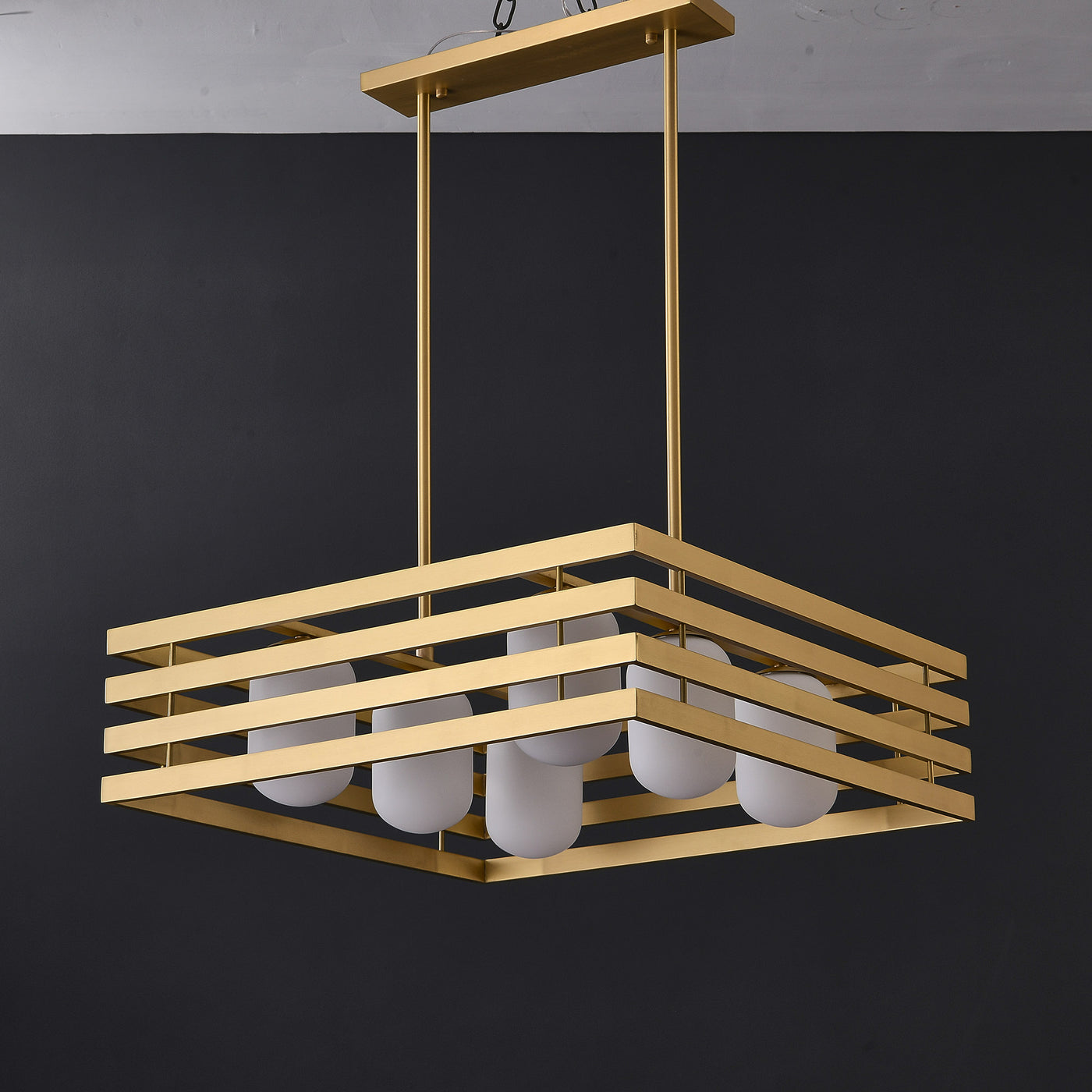 Modern brass pendant light