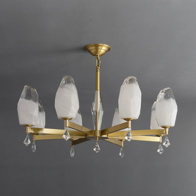 8 Lights Lily glass chandelier