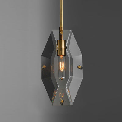 Black crystal single head chandelier