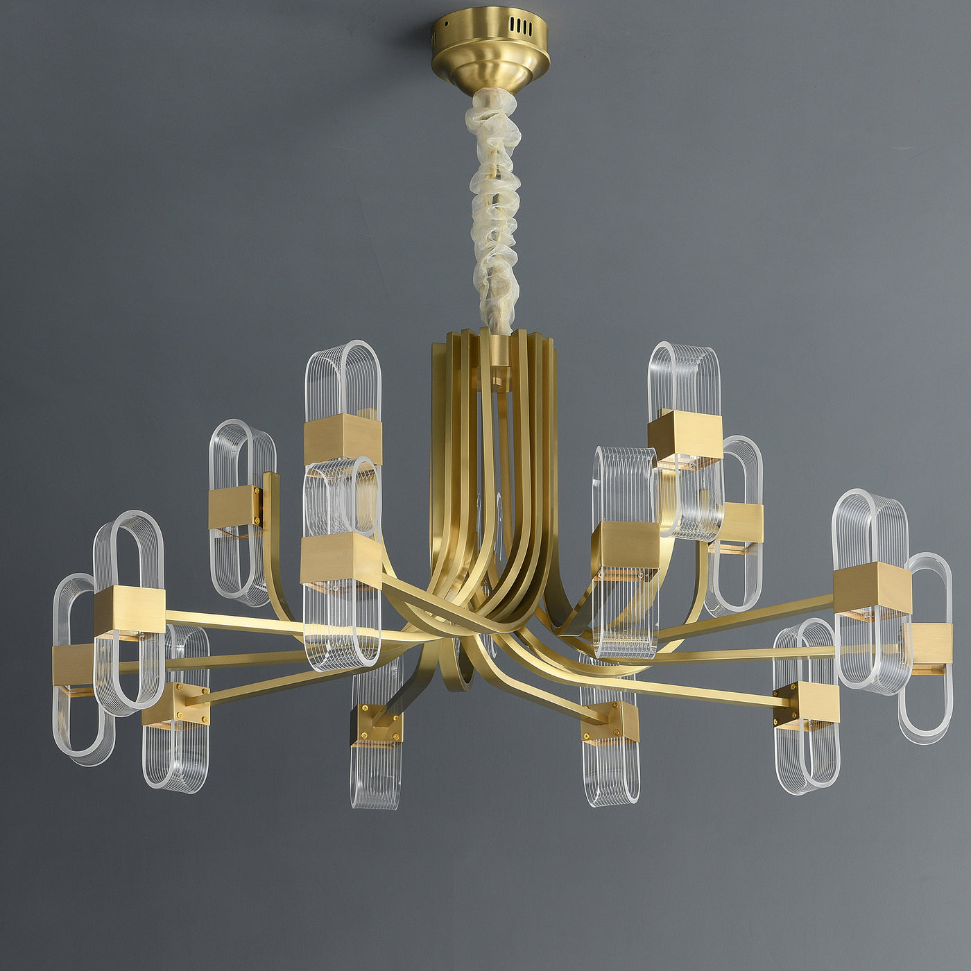 Gold Line Double Layer Mordern style Chandelier