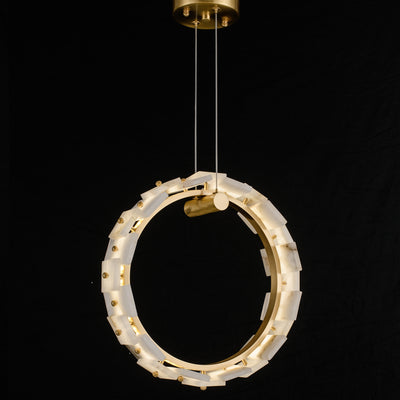 Modern marble ring chandelier