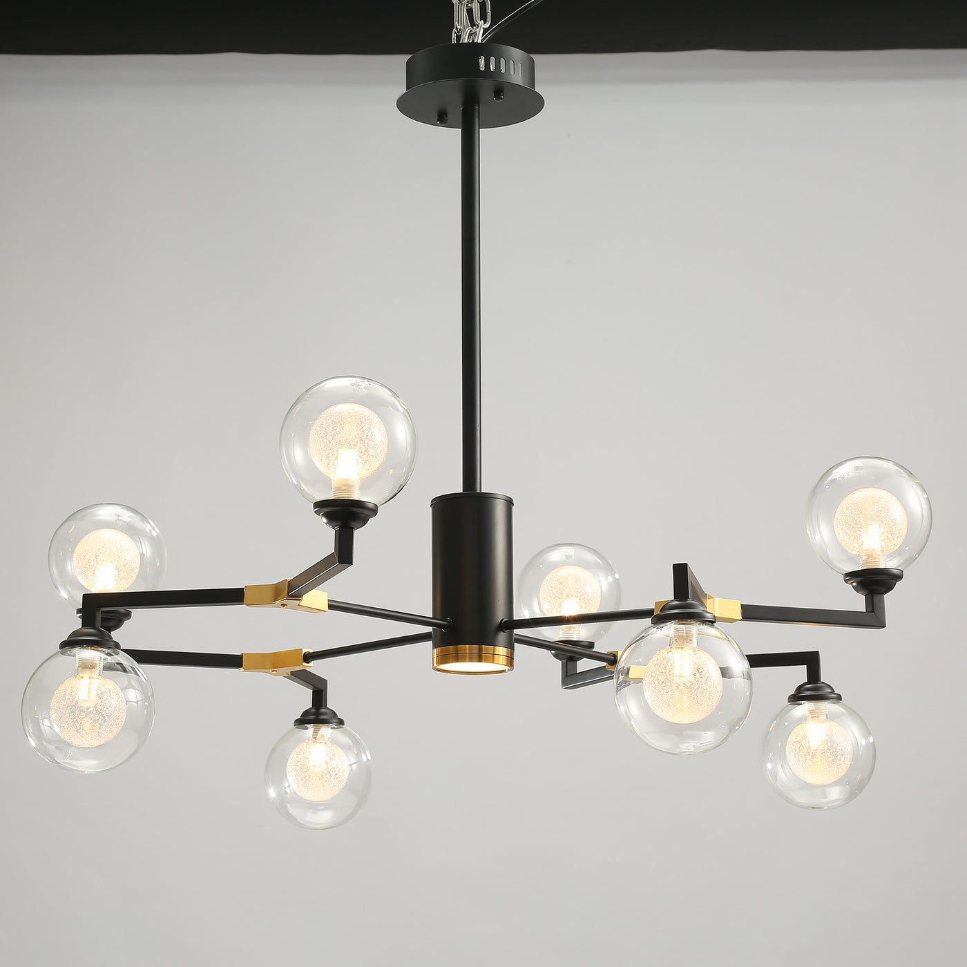 Black and gold modern chandelier