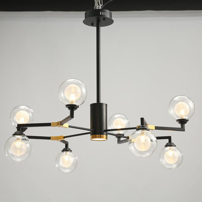 Black and gold modern chandelier