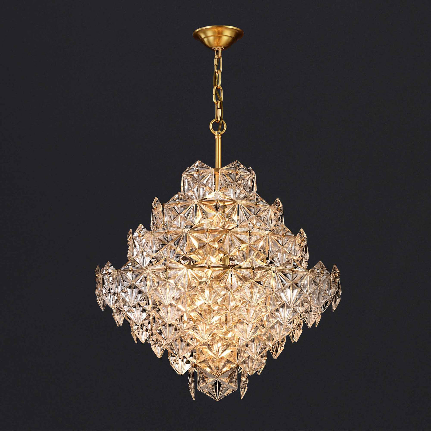 Diamond Mordern style Round crystal glass chandelier D25"