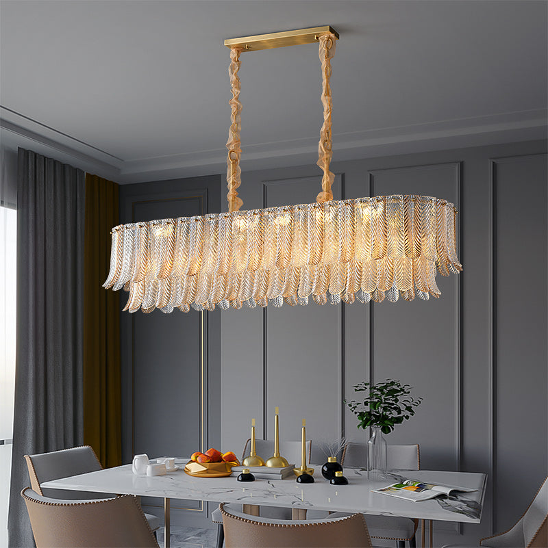 Fireworks bloom chain Rectangle chandelier