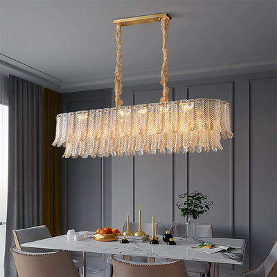 Fireworks bloom chain Rectangle chandelier