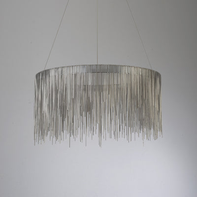 Silver tassel chain chandelier