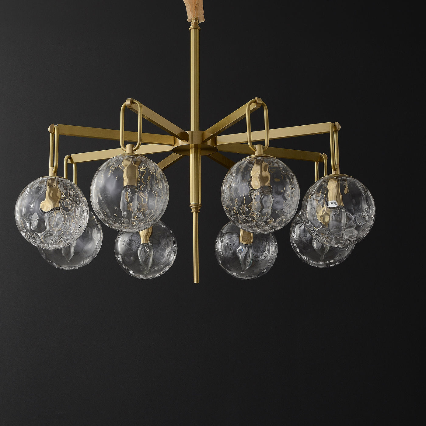 8-Lights Glass Ball Chandelier