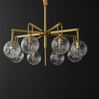 8-Lights Glass Ball Chandelier