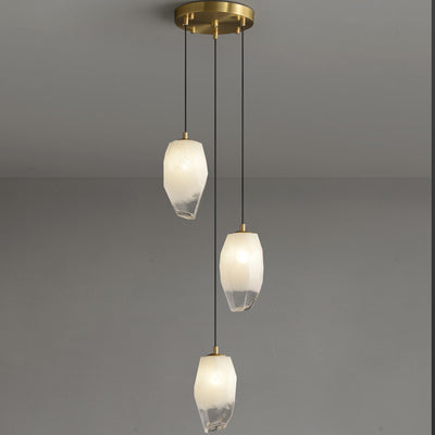 3 Lights Lily glass chandelier