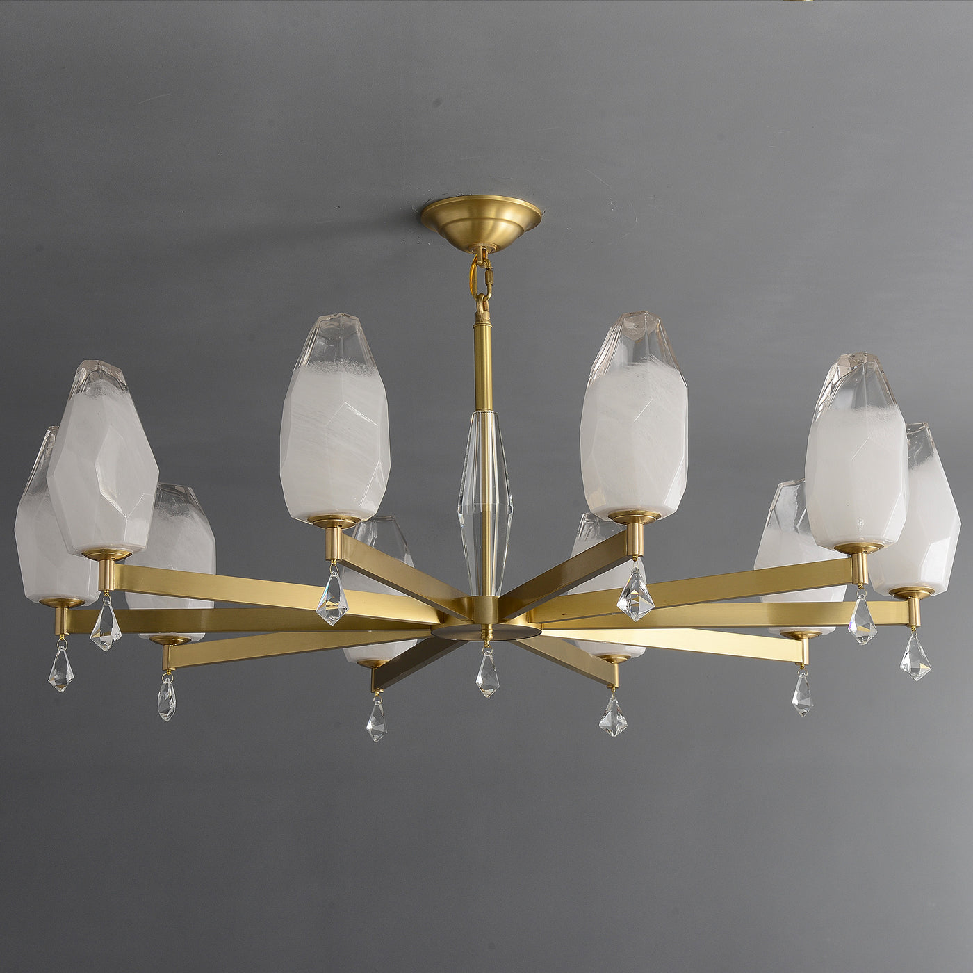 10 Lights Lily glass chandelier