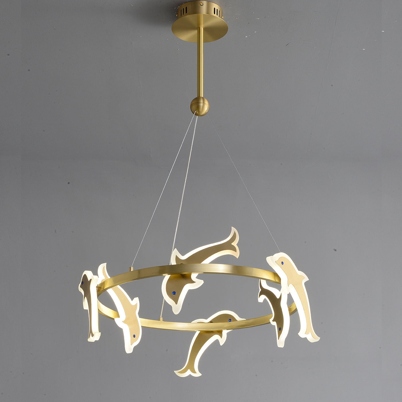Mordern style Round dolphin chandelier