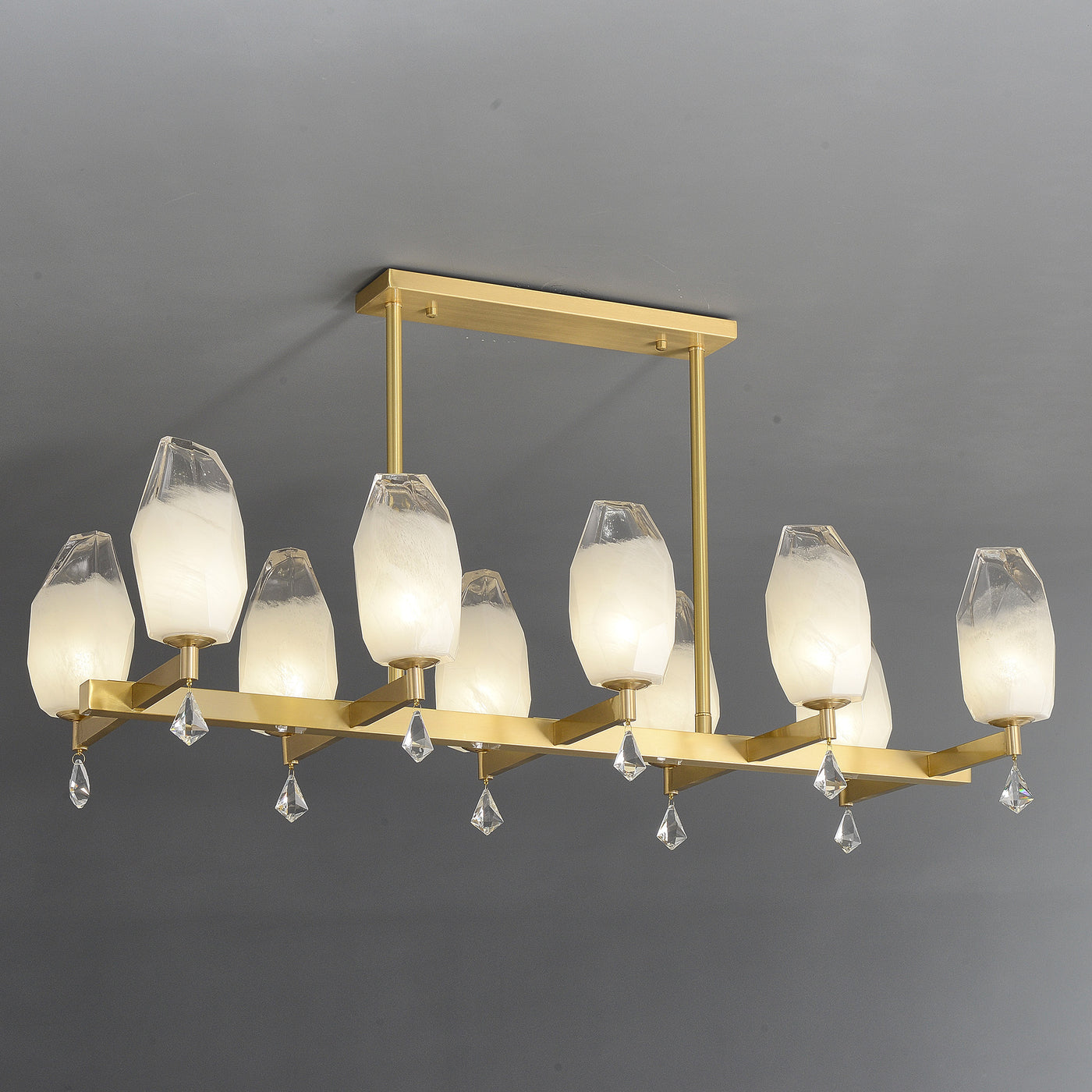 10 Lights Lily pendant glass chandelier