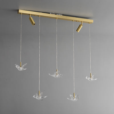 Creative bird rectangle chandelier