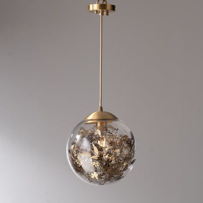 Transparent Ball Gold Chandelier