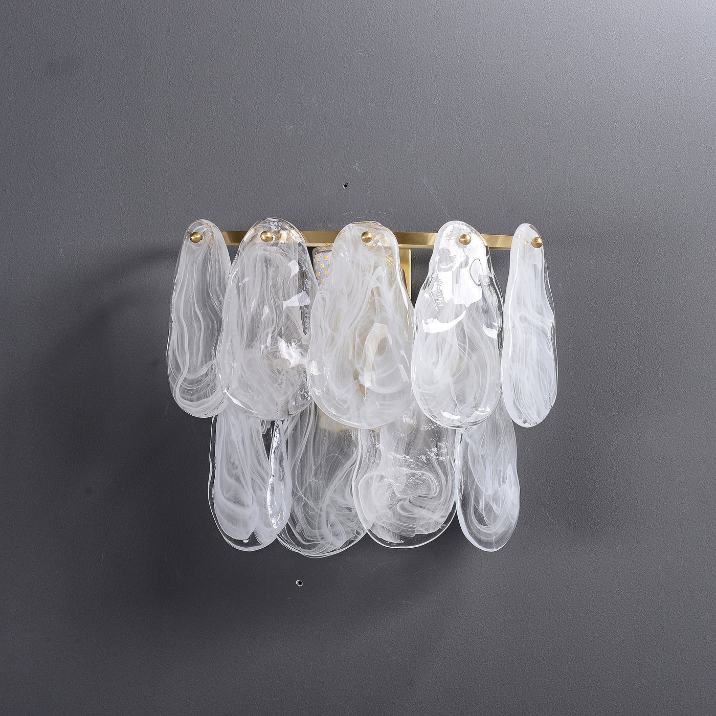 White Amber Wall Sconce