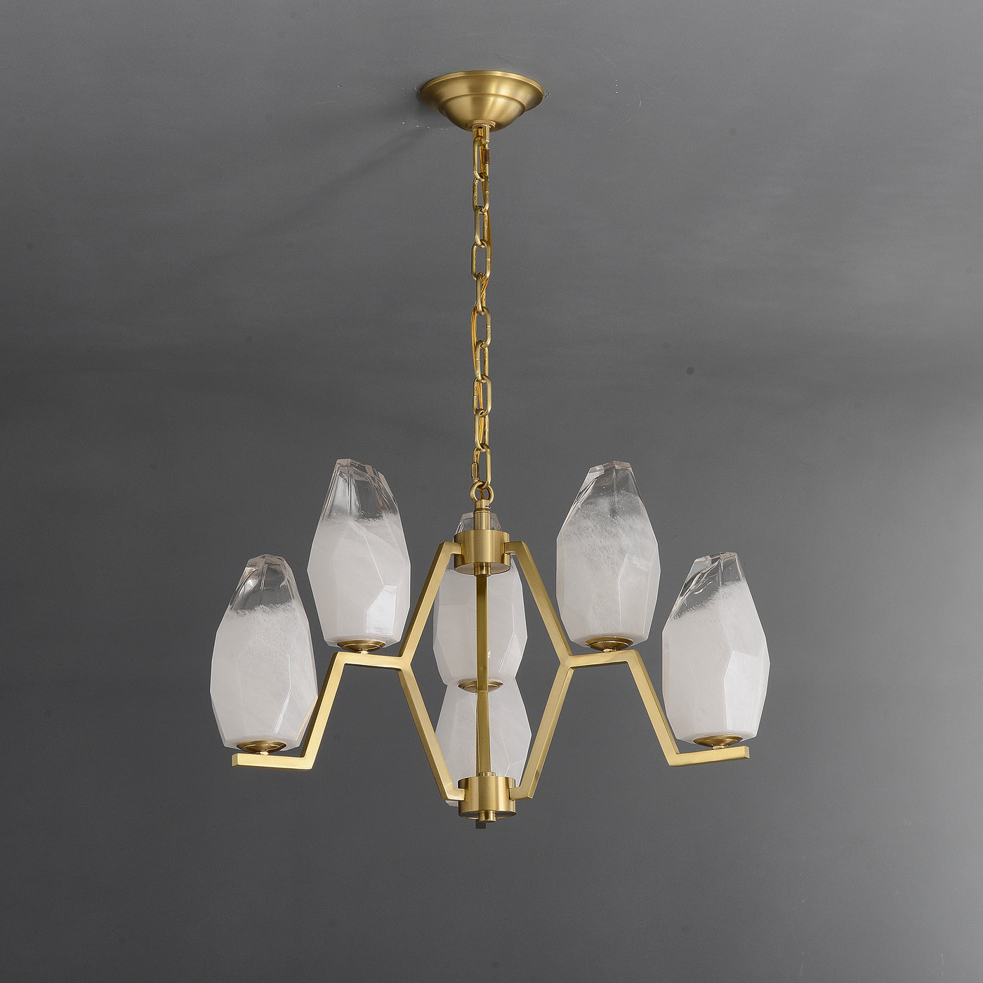 6 Lights Lily glass chandelier