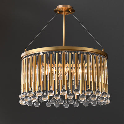 Gold tassel chandelier