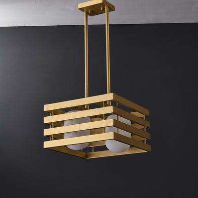 Modern brass pendant light