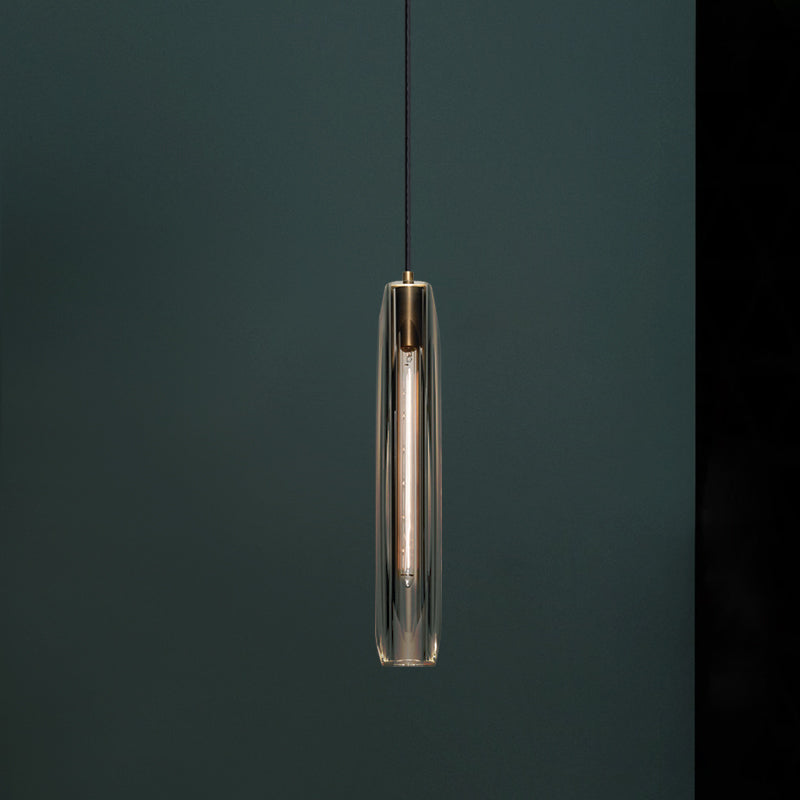 Black crystal single head chandelier