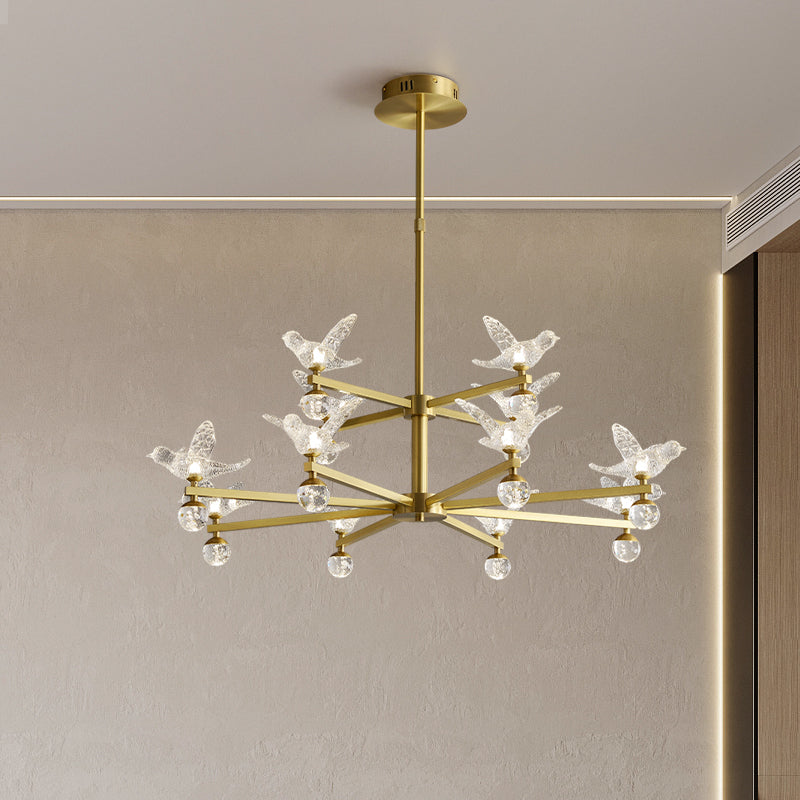Multi birds chandelier
