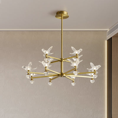 Multi birds chandelier