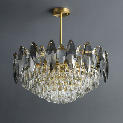 Industrial Conical style crystal chandelier