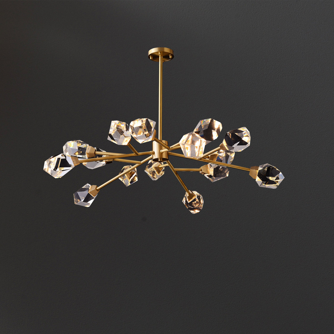 Polygonal Multi-Headed Chandelier
