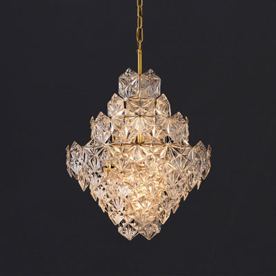 Diamond Mordern style Round crystal glass chandelier D19"