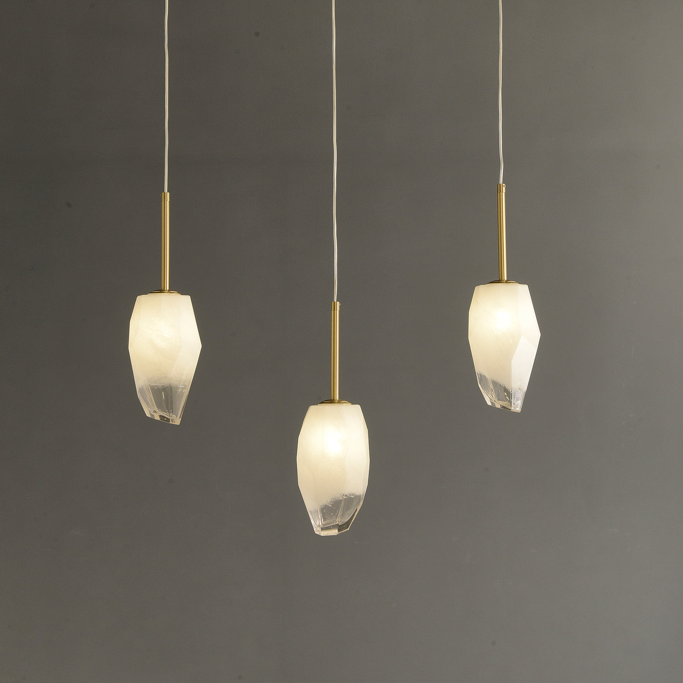 3 Lights Lily Line glass chandelier