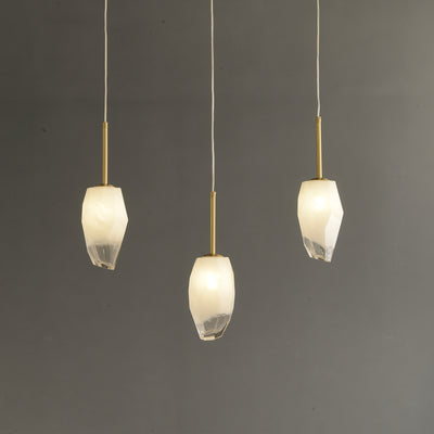 3 Lights Lily Line glass chandelier
