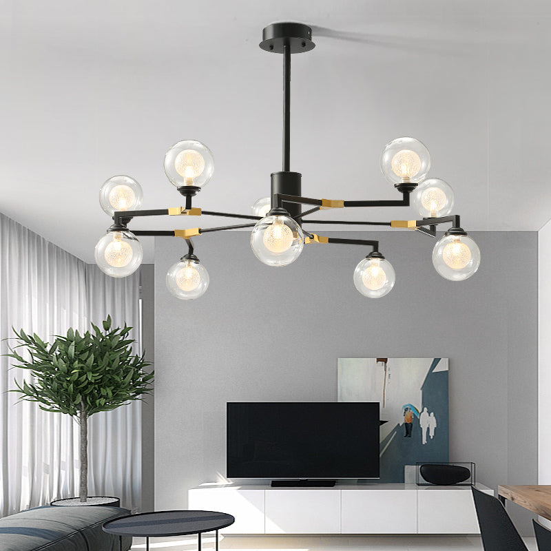 Black and gold modern chandelier