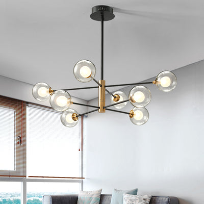 Black and gold modern chandelier