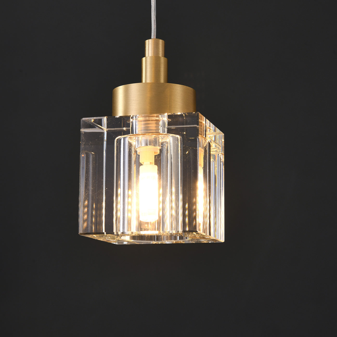 5 Lights Cube Crystal Chandelier