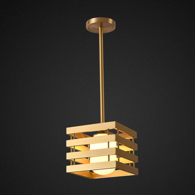 Modern brass pendant light