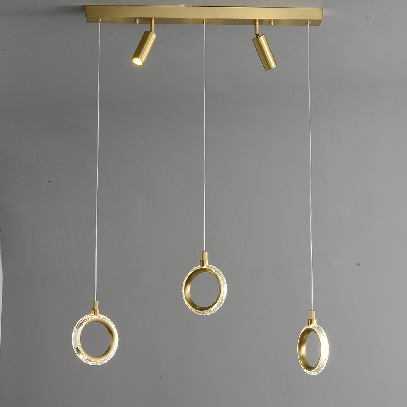 Creative rectangle ring chandelier