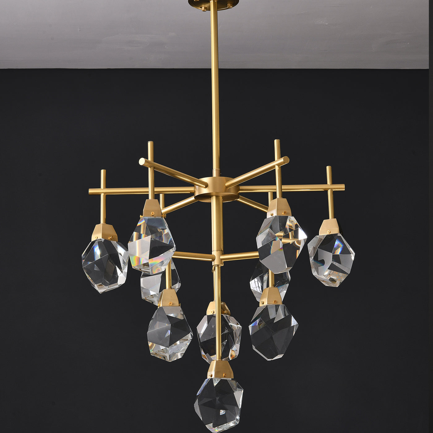 Clear Crystal Diamond Chandelier